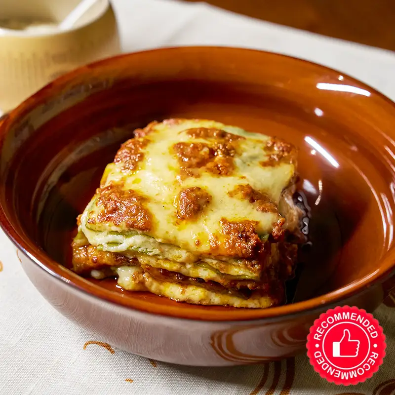 home-made lasagnia in the hert of sathorn Bangkok at Via Emilia Italian Restaurant